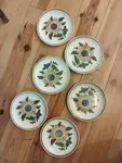 Set of six Gien plates 