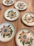 Set of six Gien plates 