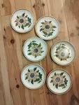 Set of six Gien plates 