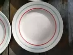 Set of six Moulin des loups plates