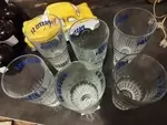 Set of six vintage Pastis glasses