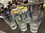 Set of six vintage Pastis glasses