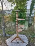 Turned wood plant holder