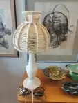 Vintage alabaster bedside lamp