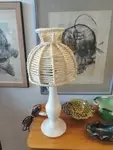 Vintage alabaster bedside lamp