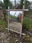 Vintage bamboo mirror