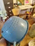 Vintage blue enamel colander