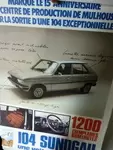 Vintage poster Peugeot 104 Sundgau