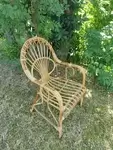 Vintage rattan armchair