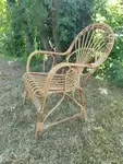 Vintage rattan armchair