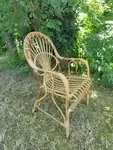 Vintage rattan armchair