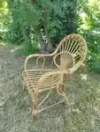 Vintage rattan armchair