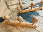 Wooden coat rack