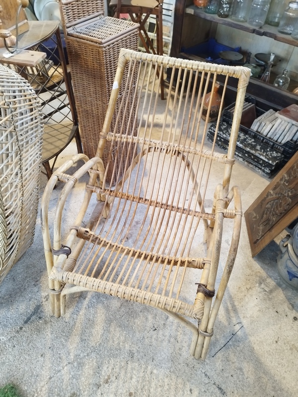 Fauteuil vintage en rotin 